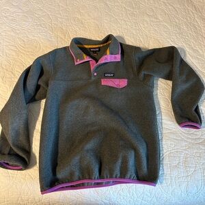 Patagonia Synchilla Gray and Purple Fleece